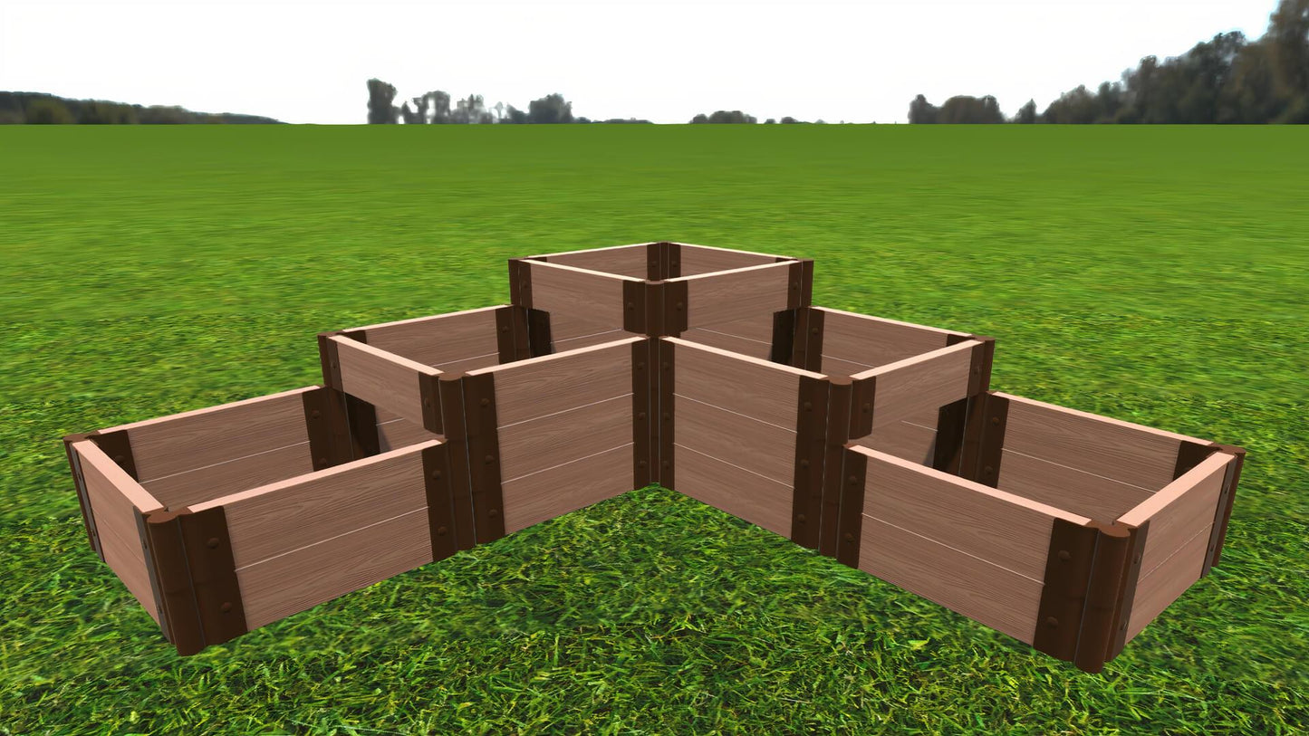 Yosemite Falls - 6' x 6' Terrace Garden Raised Bed (Triple Tier) - GardenBLOX Classic