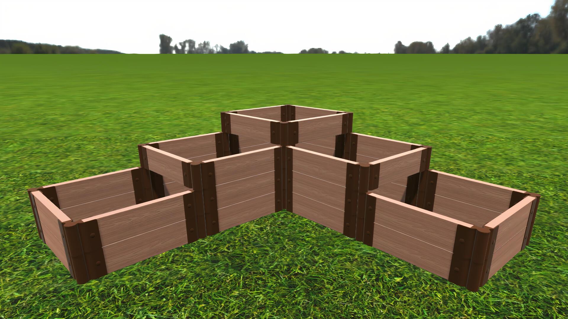 Yosemite Falls - 6' x 6' Terrace Garden Raised Bed (Triple Tier) - GardenBLOX Classic