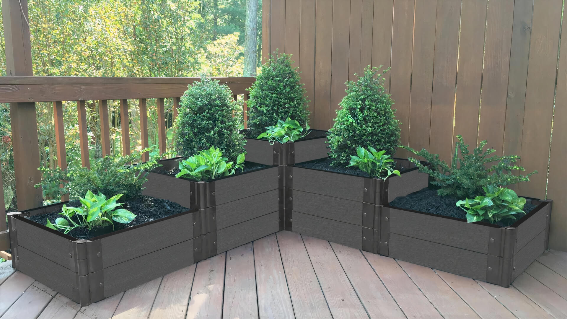 Yosemite Falls - 6' x 6' Terrace Garden Raised Bed (Triple Tier) - GardenBLOX Classic